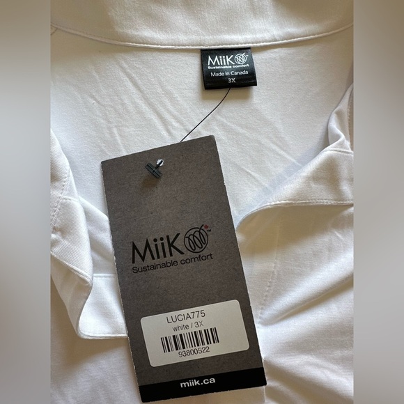 NEW Miik Sz 3X LUCIA COLLARED SHIRT - Picture 3 of 4